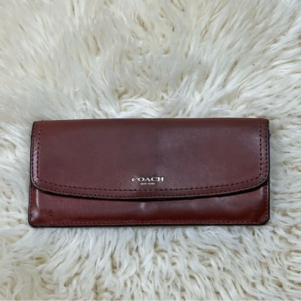 Coach vintage Legacy Leather Soft Wallet cognac color